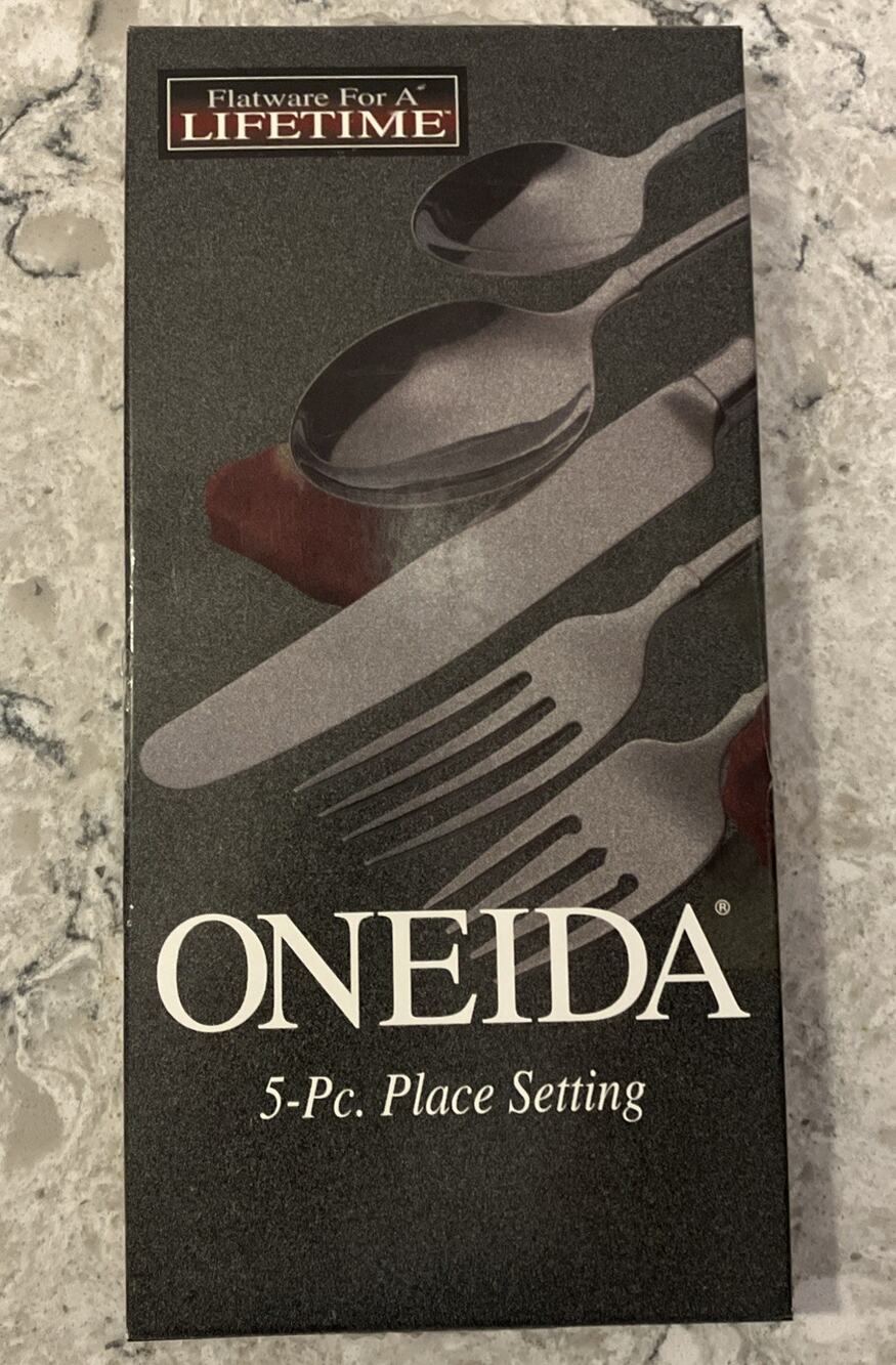 Oneida FROSTFIRE 5 Piece Place Setting Stainless Steel Flatware USA 6 AVAILABLE